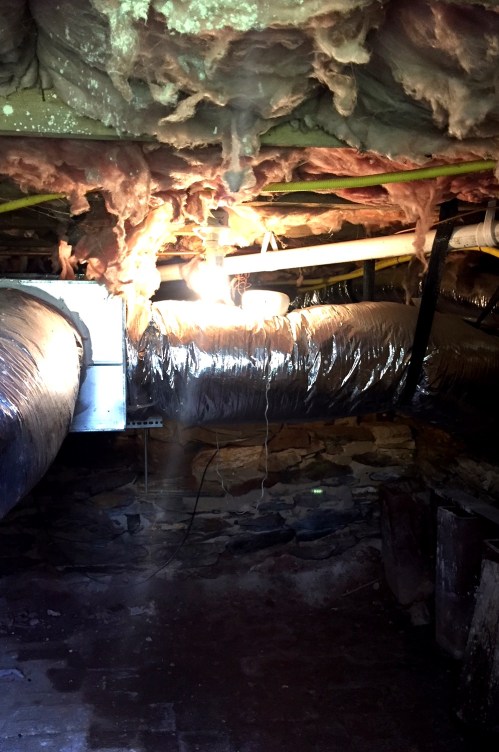 crawlspace light on