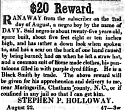 slave runaway reward 1